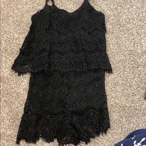 Black lacy romper from Francesca’s